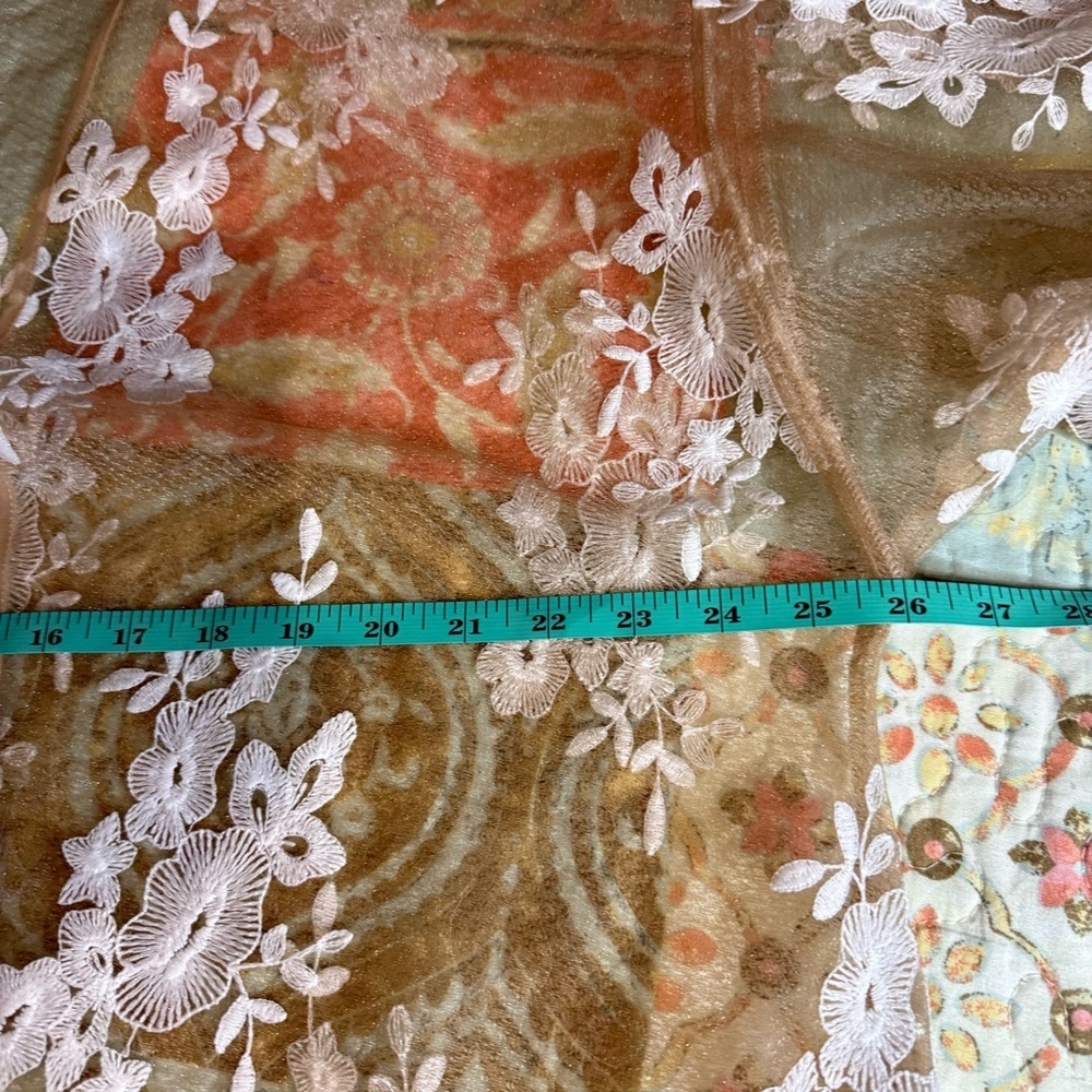 Victoria's Secret Floral Lace Bridal Robe Cream Elegant Romantic size M L - Picture 10 of 15